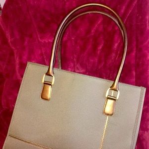 Classic Diane Von Furstenberg brown tote bag. Perfect for carrying laptop.